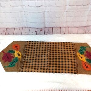 Fall‎ Leaves  Embroidery 3 Piece Table Covers